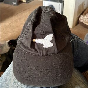 Black Baseball Cap with embroidered White ATA  Logo